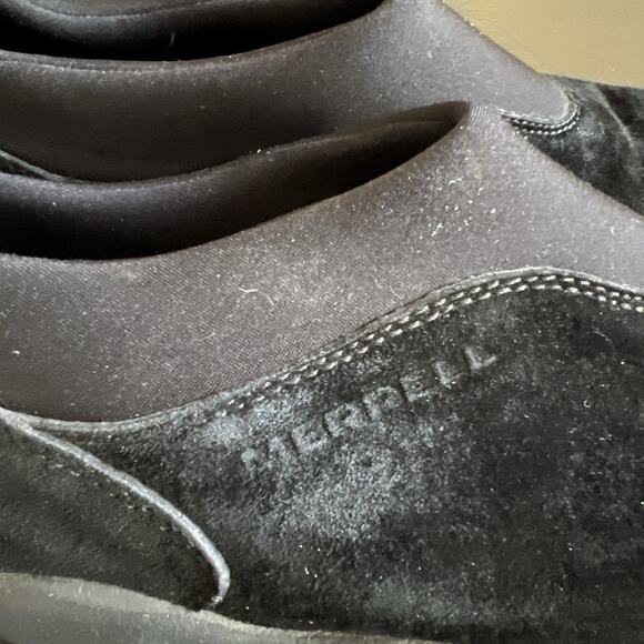MERRELL Winter Moc Shoe Mens Size 10M Black Slip On Suede Casual Comfort - Picture 2 of 12